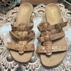 Vionic Women's Shoes Vionic Park Radia Orthaheel Wedge Sandals Tan Size 8 new
